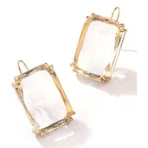 Anthropologie cubic zirconia and gold vintage inspired drop earrings